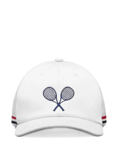 Thom Browne Classic 6 Panel Baseball Cap In White