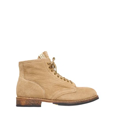 Visvim Brigadier Folk Suede Lace-up Boots In Brown