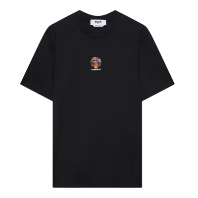 Msgm Graphic T-shirt In Black