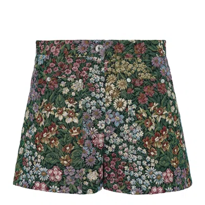 Msgm Garden Gobeline Shorts In Multi