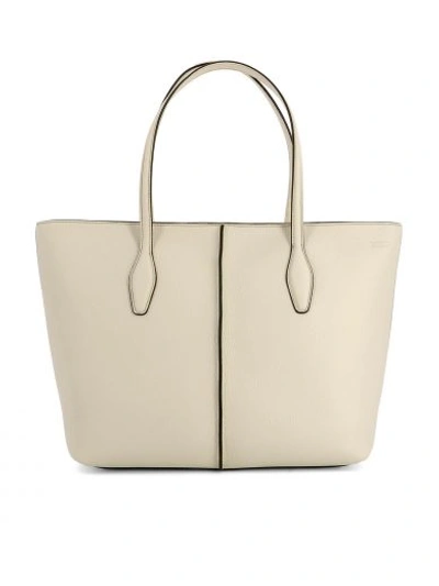Tod's Beige Leather Shopping Bag