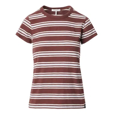 Rag & Bone The Slub Striped Tee In Multi