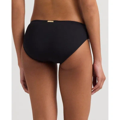 Ralph Lauren Solid Hipster Bikini Bottom In Black In Black