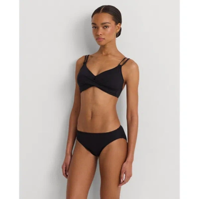 Ralph Lauren Solid Hipster Bikini Bottom In Black In Black