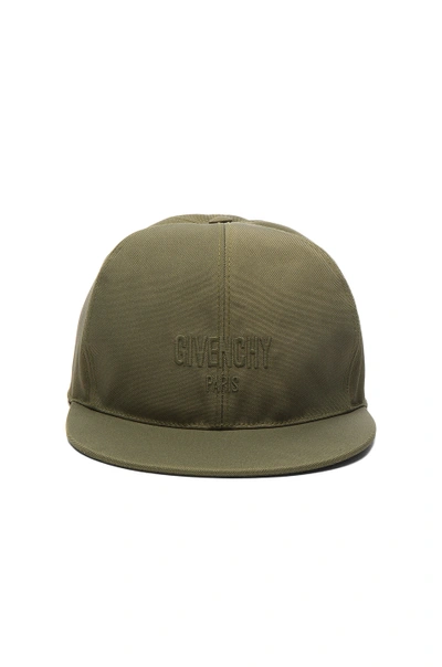 Shop Givenchy Cap In Green. In Olive Green
