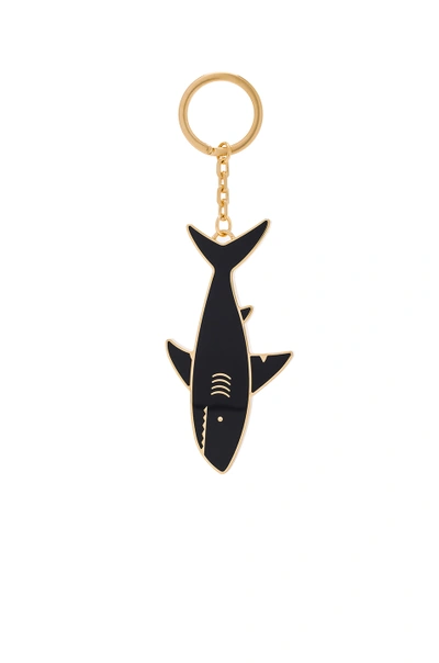 Shop Thom Browne Shark Keyring In Navy