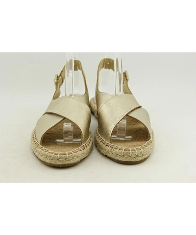Pour La Victoire Olivia   Open-toe Leather  Slingback Sandal' In Gold