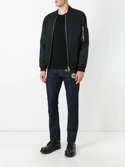 Shop Alexander Mcqueen Denim Patch Jeans