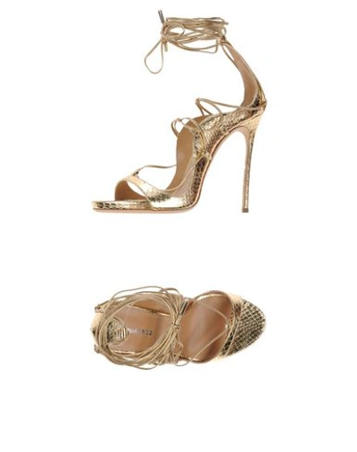 Shop Dsquared2 Sandals In Gold