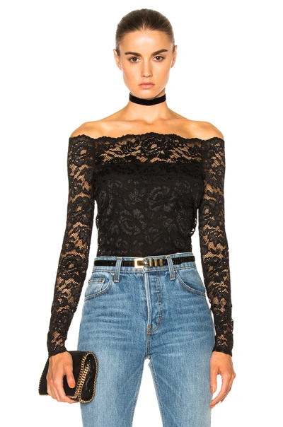 Shop L Agence Heidi Top In Black Lace