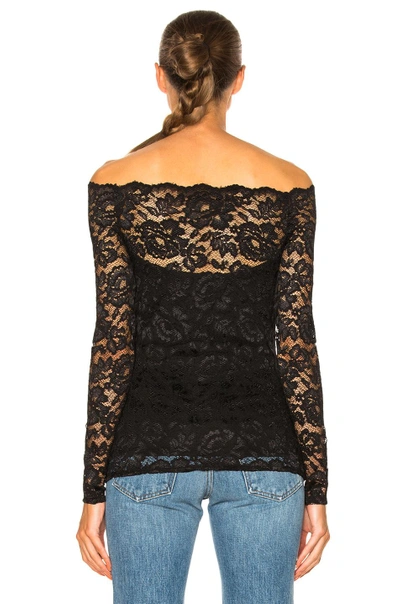 Shop L Agence Heidi Top In Black Lace