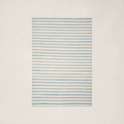Ralph Lauren Celeste Stripe Rug In Sky In Blue