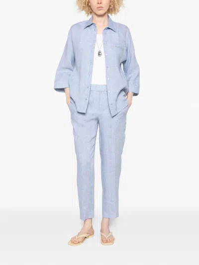 Peserico Button Shirt In Blue