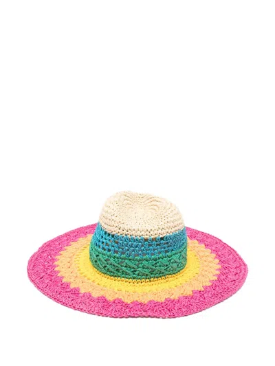 Kurt Geiger Rainbow Fedora Hat In Multi