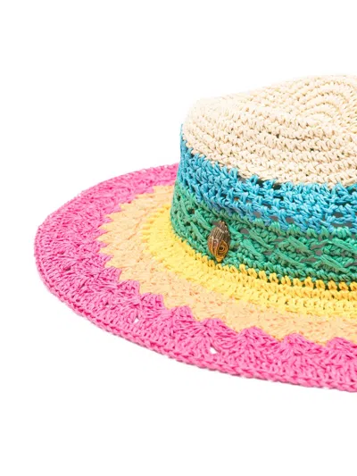 Kurt Geiger Rainbow Fedora Hat In Multi