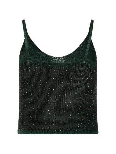 Paramidonna Bruna Sequin Top In Black