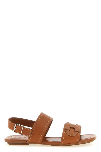 Hogan Heeled Sandal Woman Color Brown