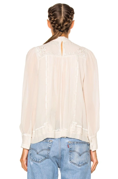 Shop Isabel Marant Maeva Blouse In White