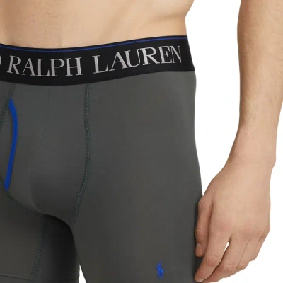 Ralph Lauren 4d-flex Microfiber Boxer Brief 3-pack In Grey/blue In Multi