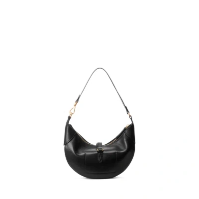 Polo Ralph Lauren Polo Id Calfskin Mini Shoulder Bag In Black