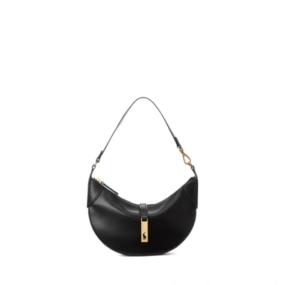 Polo Ralph Lauren Polo Id Calfskin Mini Shoulder Bag In Black