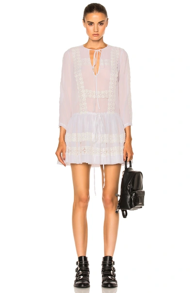 Shop Givenchy Lace Detail Dress In White