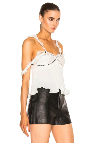 Shop 3.1 Phillip Lim / フィリップ リム Sleeveless Pleated Ruffle Top In Antique White