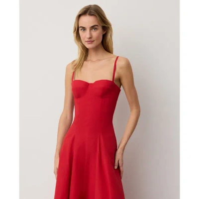 Ralph Lauren Marigot Paneled Cotton-blend Poplin Maxi Dress In Red