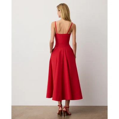 Ralph Lauren Marigot Paneled Cotton-blend Poplin Maxi Dress In Red
