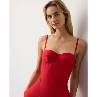Ralph Lauren Marigot Paneled Cotton-blend Poplin Maxi Dress In Red