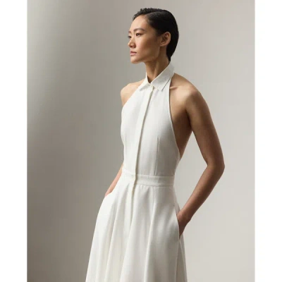 Ralph Lauren Halterneck Shirt Dress In White