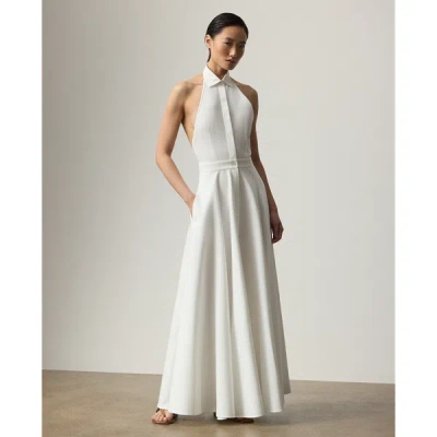Ralph Lauren Halterneck Shirt Dress In White