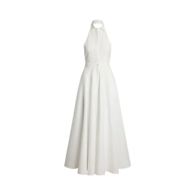 Ralph Lauren Halterneck Shirt Dress In White