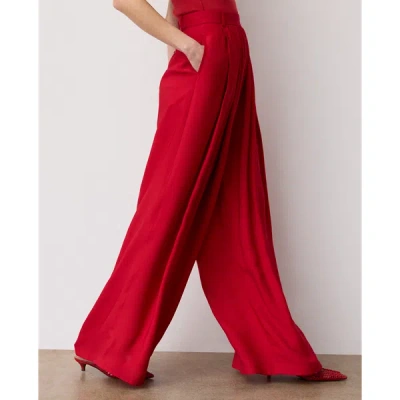 Ralph Lauren Vannesa Satin Wide-leg Pant In Bright Red