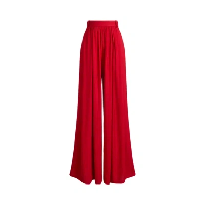 Ralph Lauren Vannesa Satin Wide-leg Pant In Bright Red
