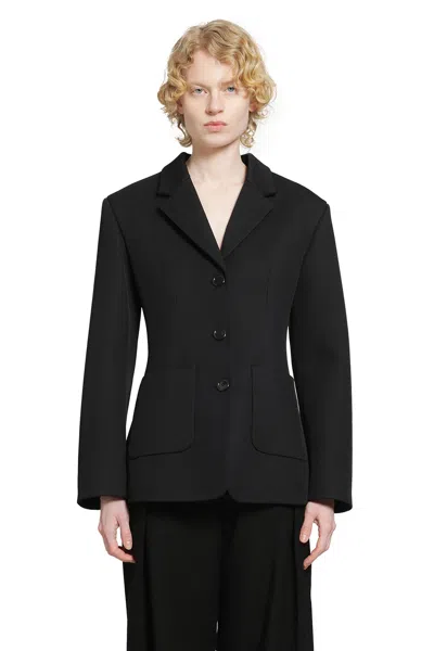 Loewe Wool Deconstructed Blazer In Black