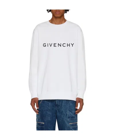 Givenchy Archetype Slim-fit Sweatshirt In White
