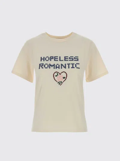 Weekend Max Mara Weekend Maxmara Wkdwest Cotton T Shirt With Print And Embroidery In Neutral