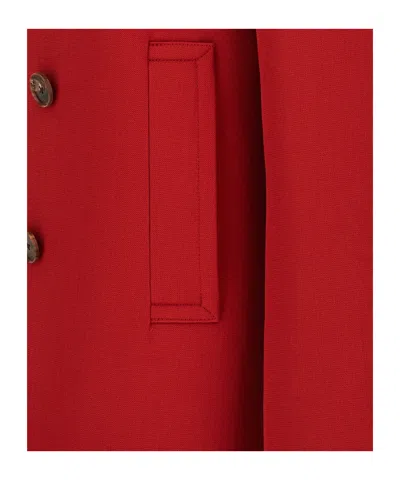 Auralee Double-breasted Wool Casual Jacket In Red