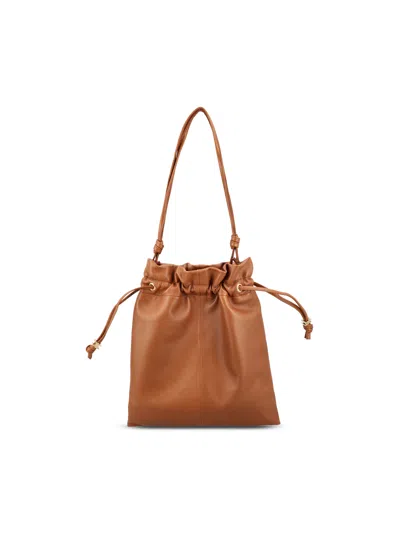 Celine Drawstring Shoulder Bag In White
