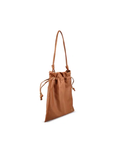 Celine Drawstring Shoulder Bag In White