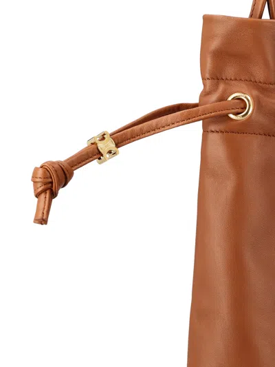 Celine Drawstring Shoulder Bag In White