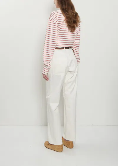 Plan C Cotton Drill Trousers In White
