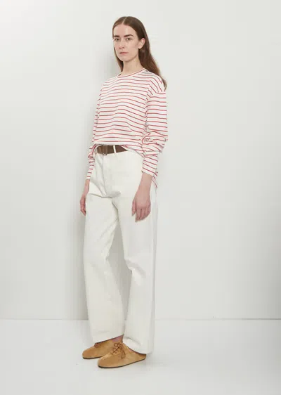 Plan C Cotton Drill Trousers In White