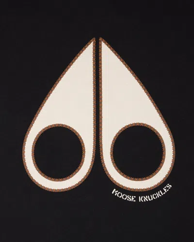 Moose Knuckles Logo-print T-shirt In Black