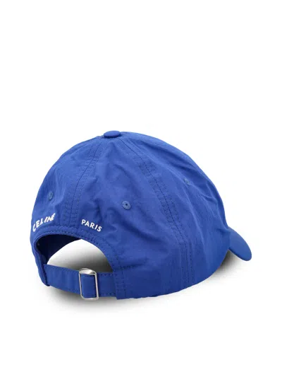 Celine Triomphe Richelieu Cap In Nylon In Blue