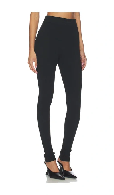 Essentials Rib Knit Legging In Black