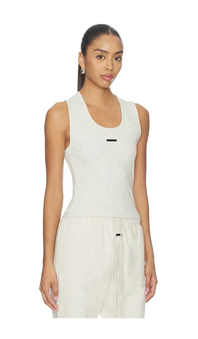 Essentials Fitted Rib Tank In White