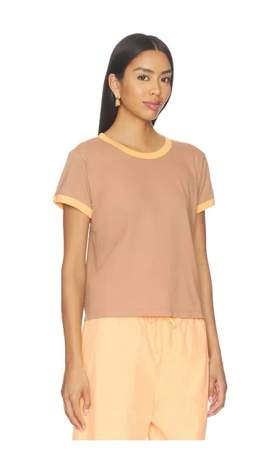 Leset Margo Ringer Tee In Pink