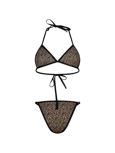 Paramidonna Lilia Leopard-print Bikini In Neutral